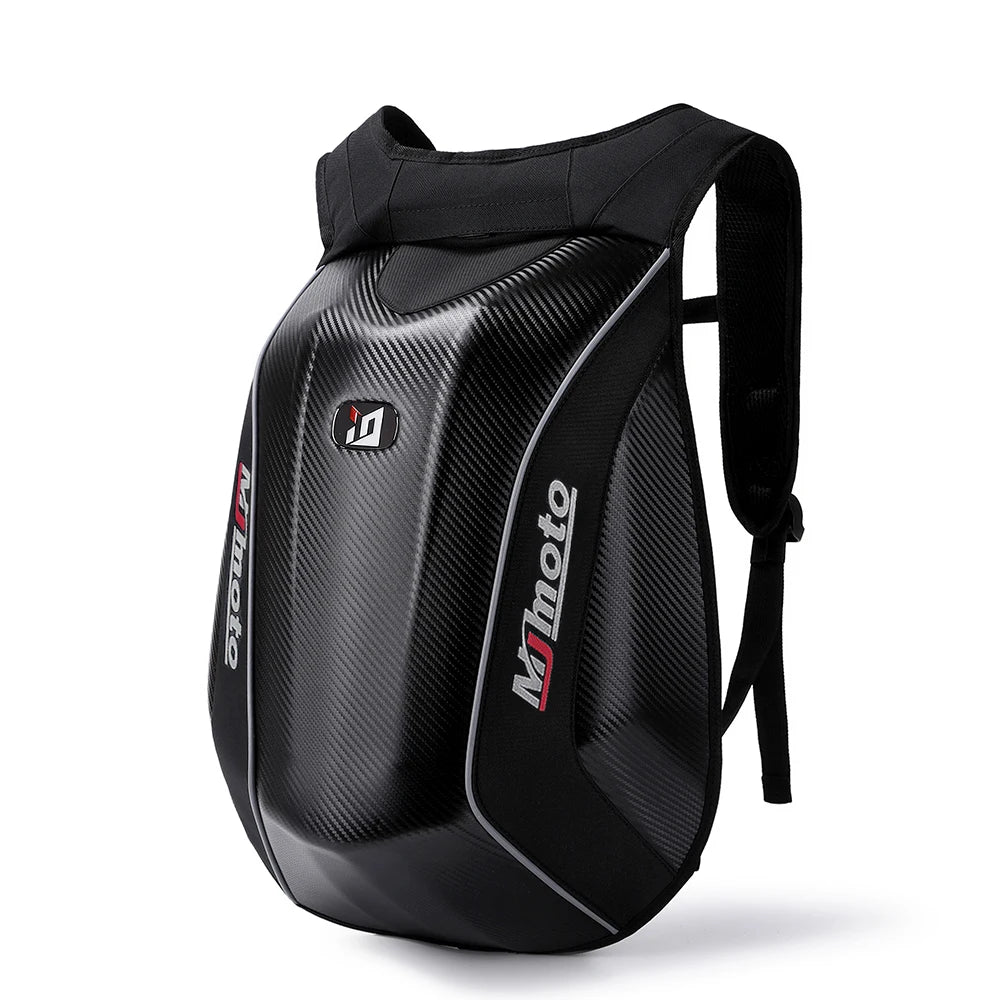 CFMOTO CENTRIC Carbon Fibre Motorcycle Backpack — Waterproof Hard Shell Helmet Bag