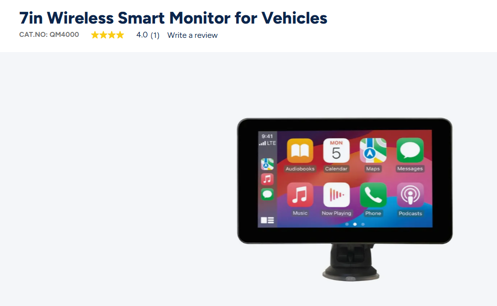 7" Wireless Smart Monitor | UTV & Car Tech Add-On | CFMoto Highland Pro Compatible