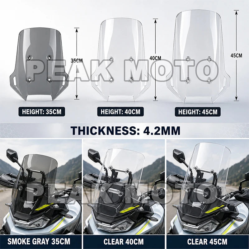 CFMOTO 450MT Windshield — Raised Windscreen for 450MT 2024 2025 2026