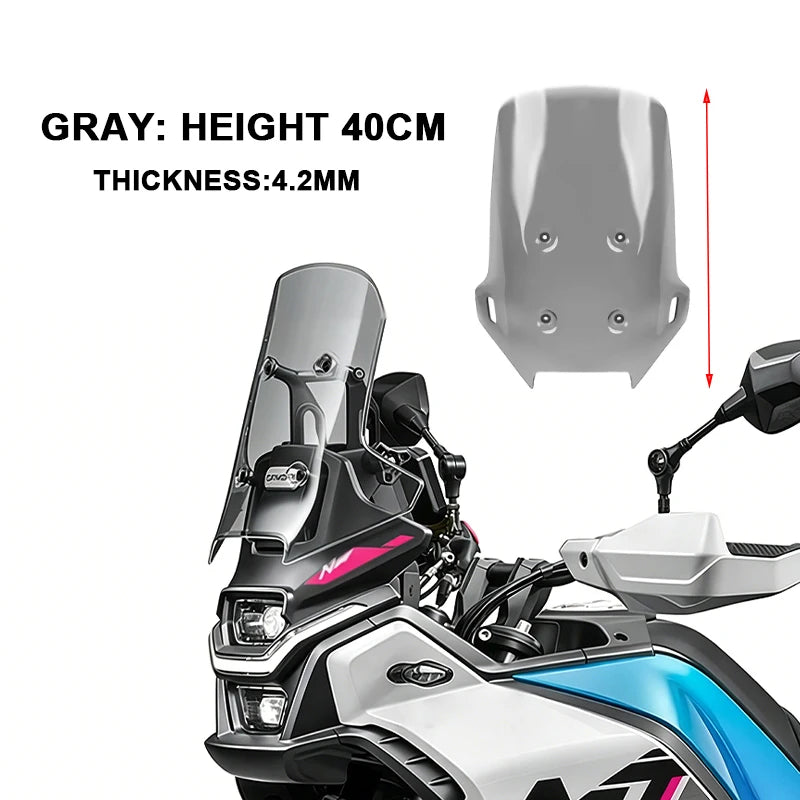 CFMOTO 450MT Windshield — Raised Windscreen for 450MT 2024 2025 2026