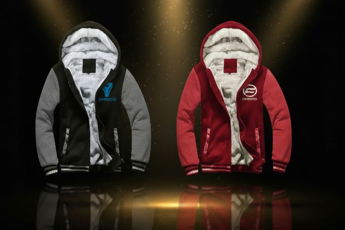 CFMOTO Three Hoodies with Red
