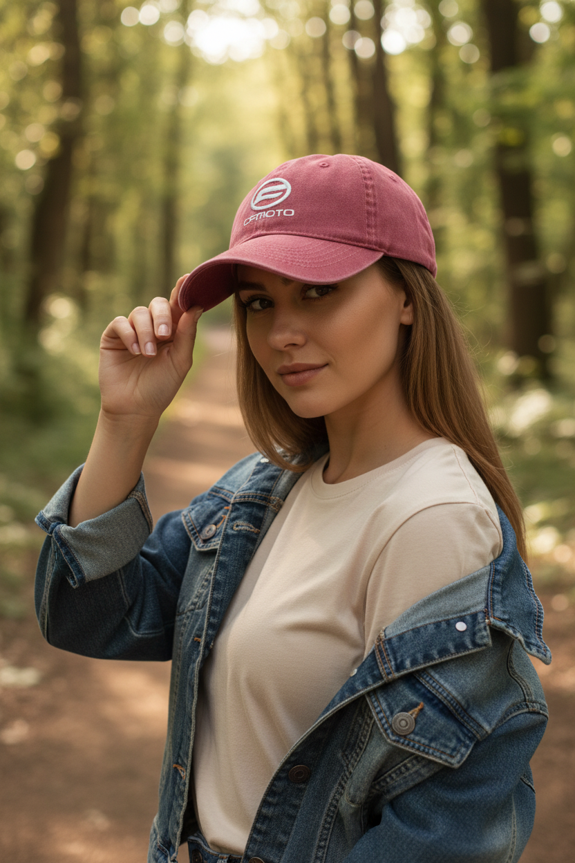 Female Model Pink CFMOTO Cap